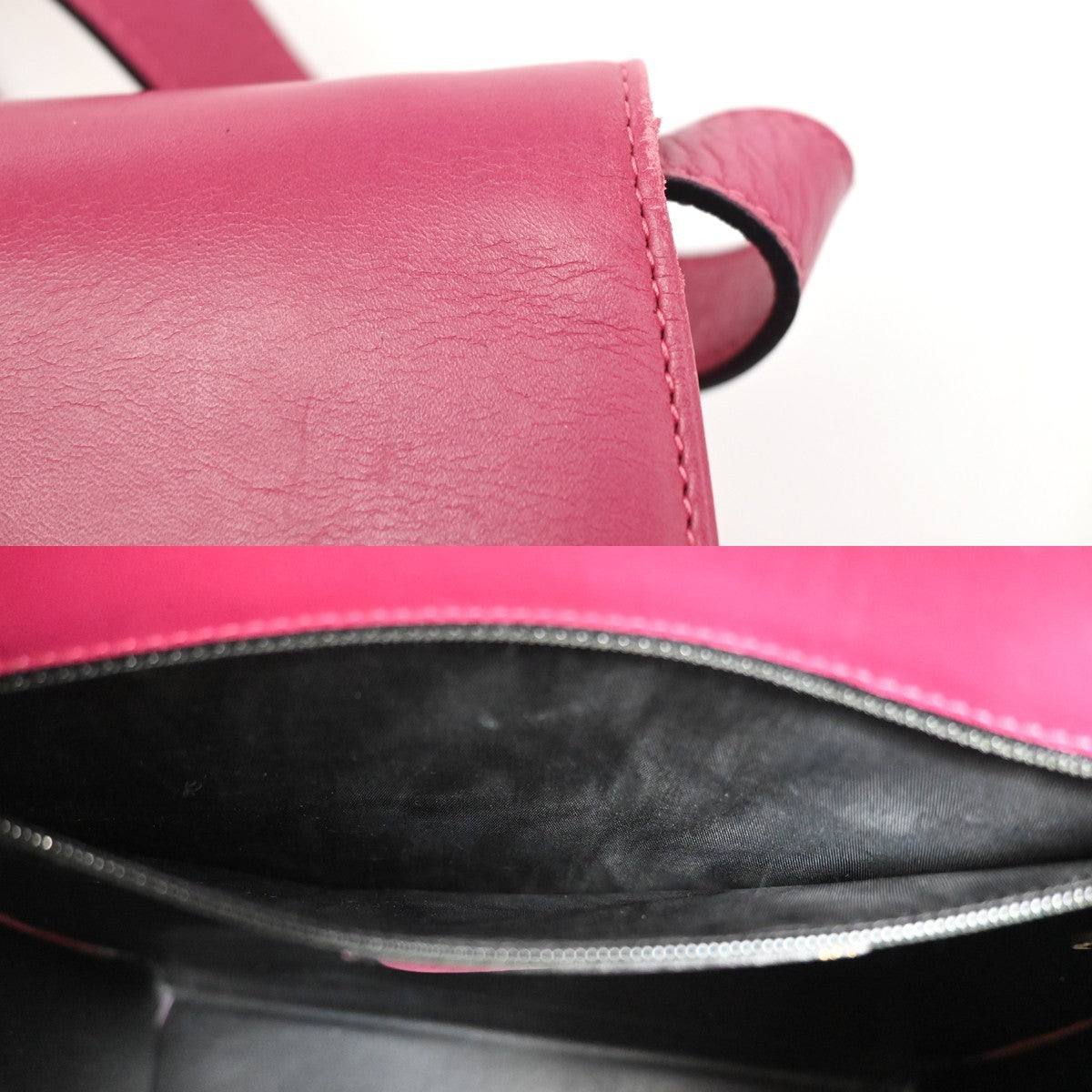 SALVATORE FERRAGAMO Crossbody Shoulder Bag Leather GHW Pink Italy 63ZA114