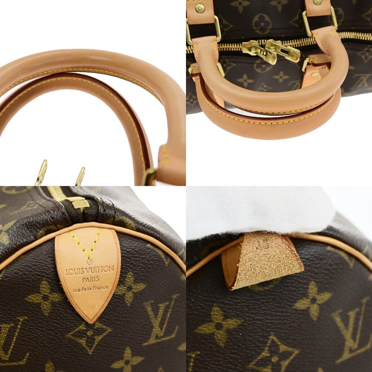 LOUIS VUITTON Keepall 45 Travel Hand Bag Monogram Leather Brown M41428 46EE013