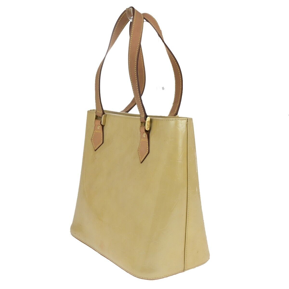 LOUIS VUITTON Houston Shoulder Bag Monogram Vernis Leather Beige M91004 33FB240
