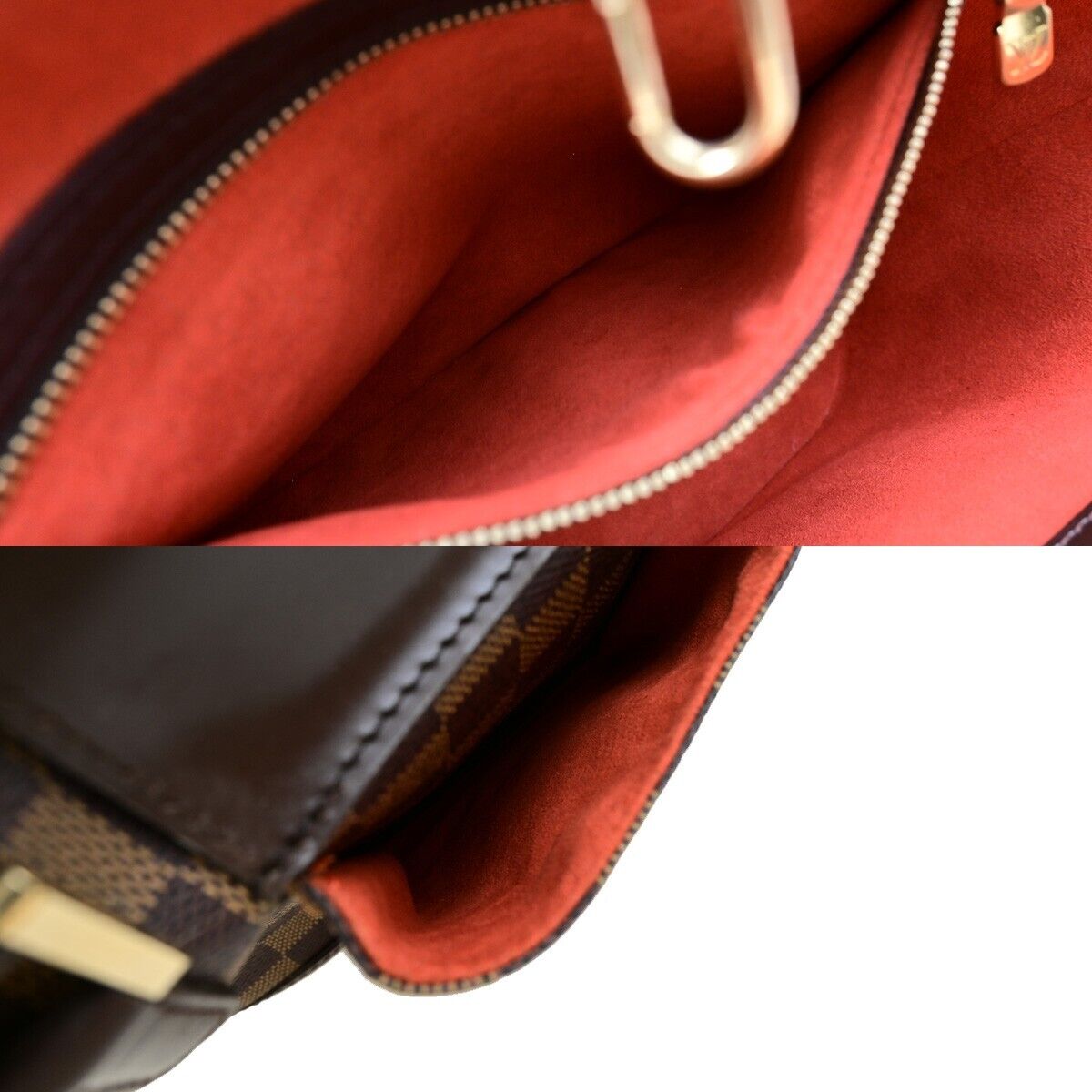LOUIS VUITTON Manosque PM Shoulder Tote Bag Damier Leather Brown N51121 21EC978