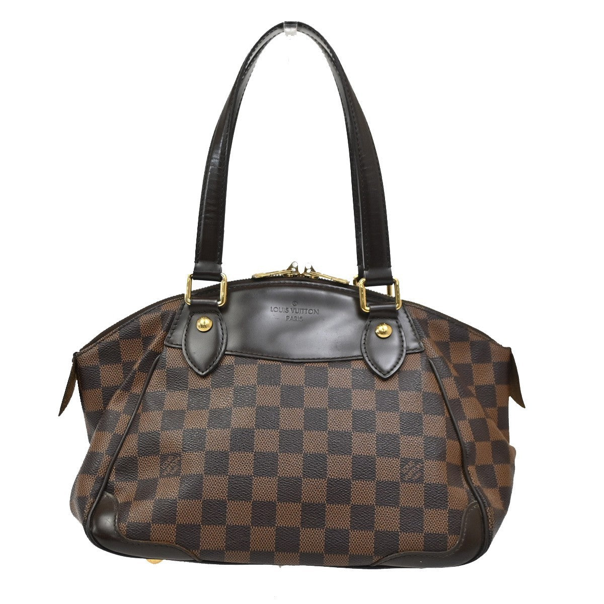 LOUIS VUITTON Verona PM Shoulder Bag Damie Ebene Leather Brown N41117 17KB791