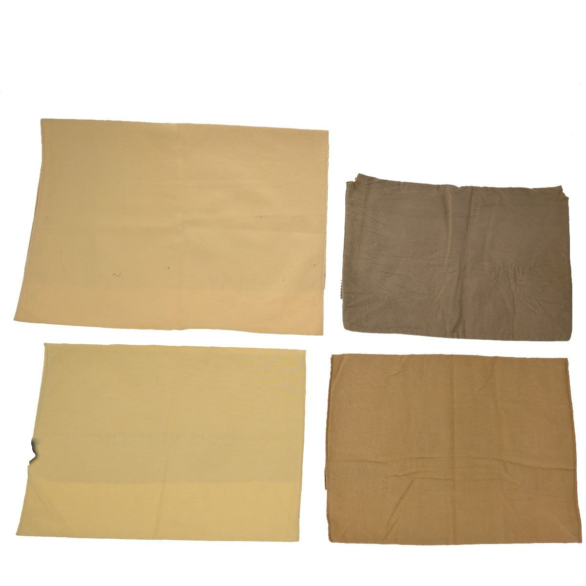 LOUIS VUITTON Logo 10 Set Dust Bag Drawstring Canvas Cotton Beige Brown 09KP179