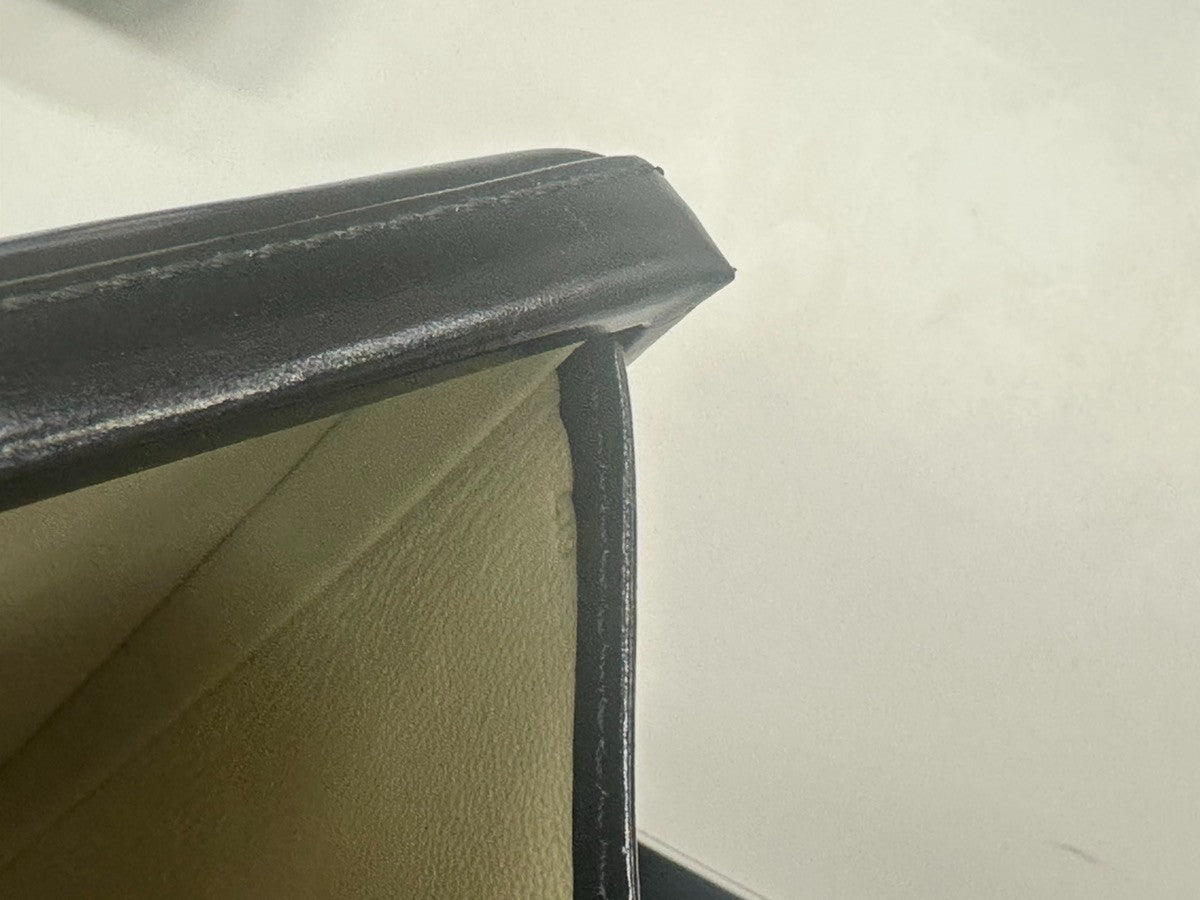 LOEWE Logo Shoulder Handbag Leather GHW Black Spain 76KC372