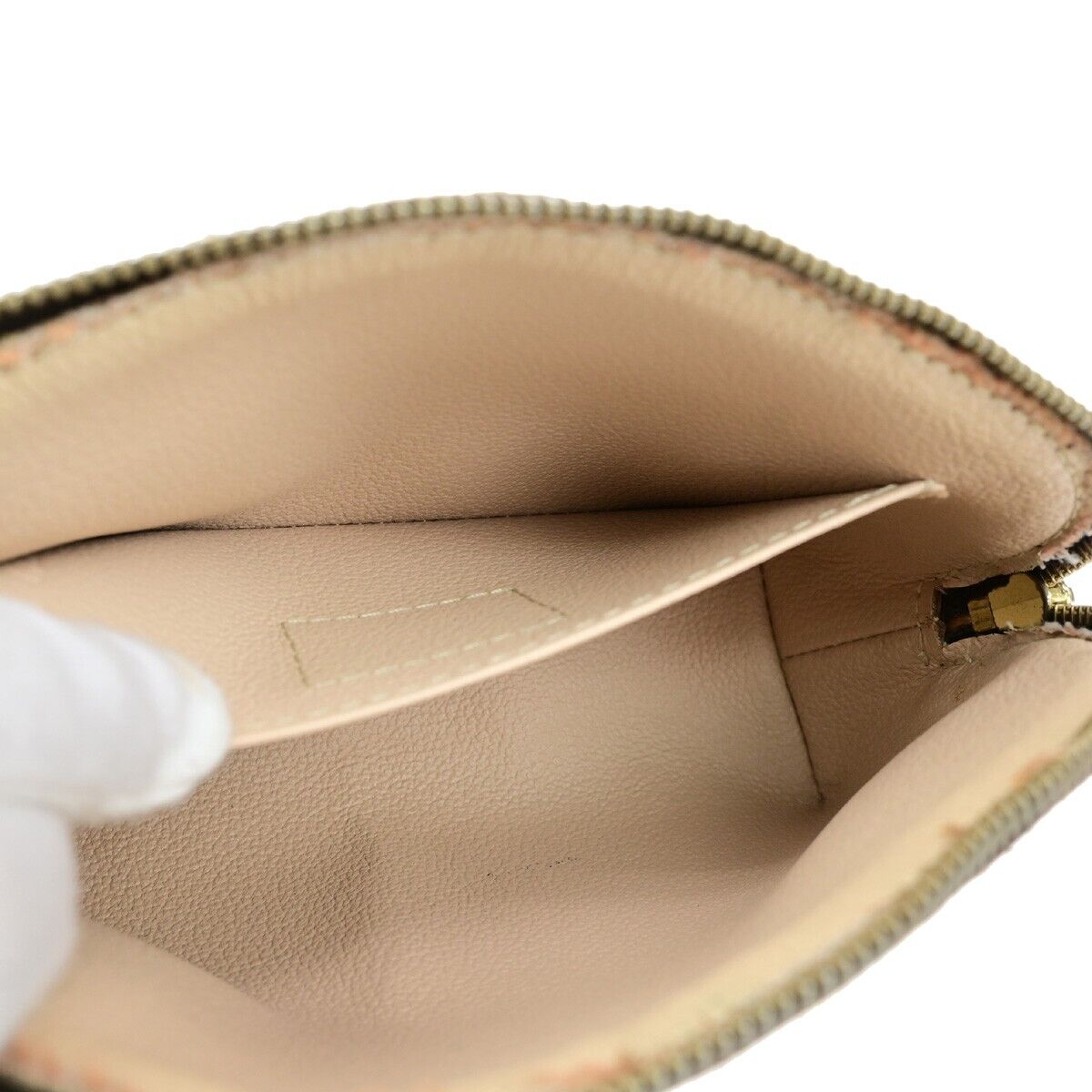 LOUIS VUITTON Pochette Cosmetic Pouch Bag Monogram Leather Brown M47515 05ED262