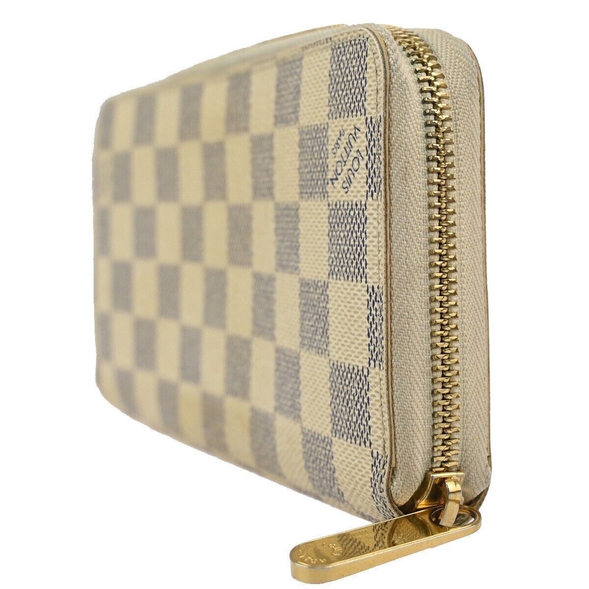 LOUIS VUITTON Zippy Wallet Long Bifold Damier Azur Leather WE N60019 65EA879