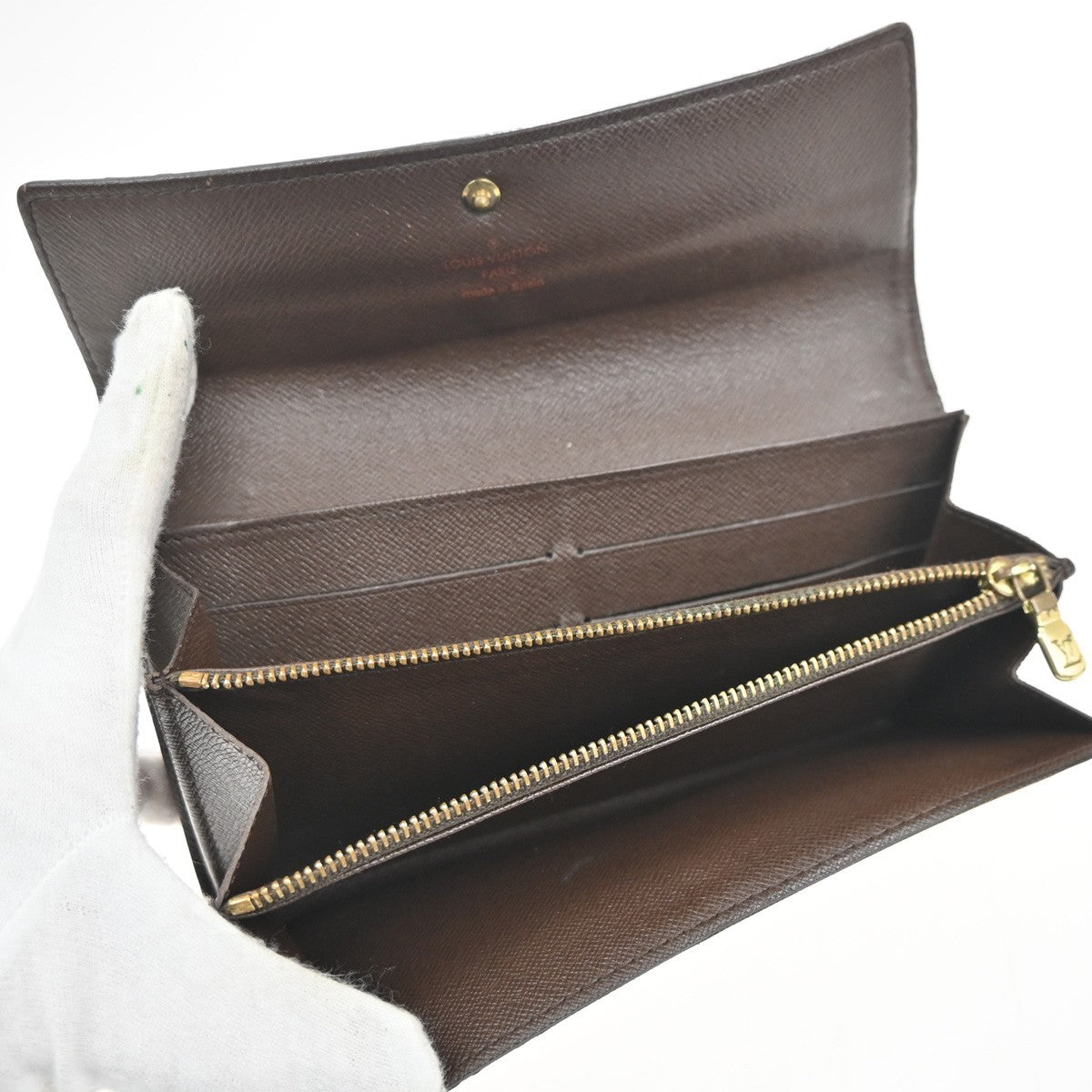 LOUIS VUITTON Porte Monnaie Credit Wallet Damier Ebene Leather BN N61724 02KC719