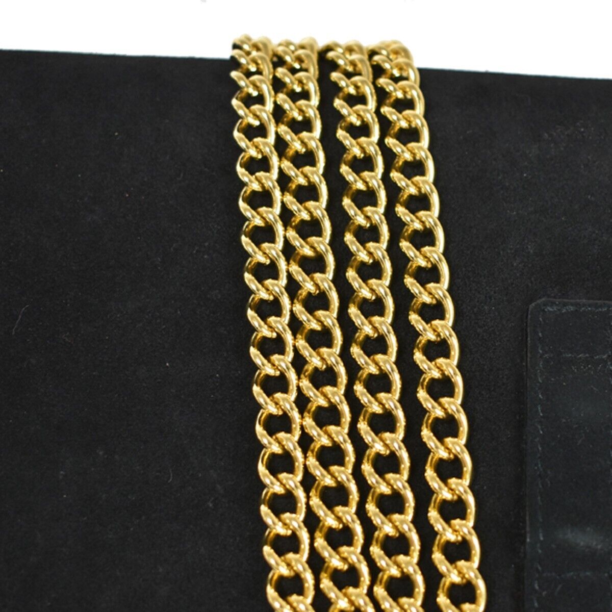 SALVATORE FERRAGAMO 2Way Chain Gancini Shoulder Bum Bag Suede Leather BK 65RC966