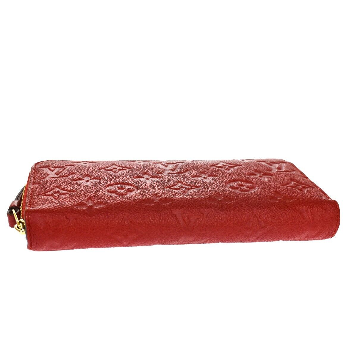 LOUIS VUITTON Zippy Wallet Monogram Empreinte Leather Scarlet M63691 87GA838