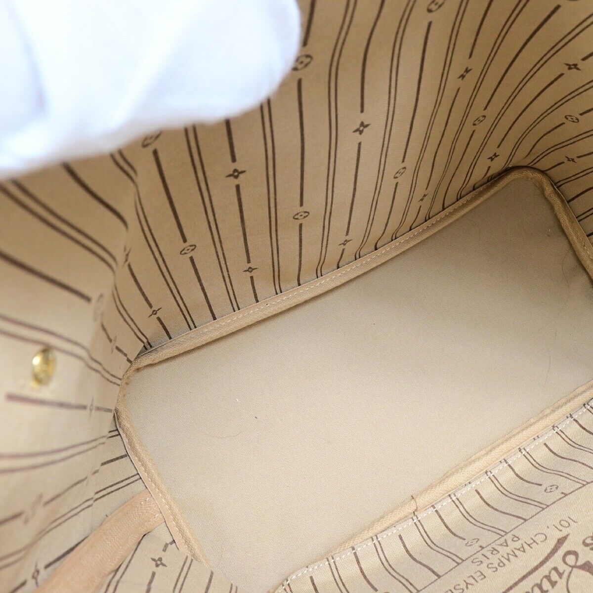 LOUIS VUITTON Neverfull MM Shoulder Tote Bag Monogram Leather BN M40156 91FA728