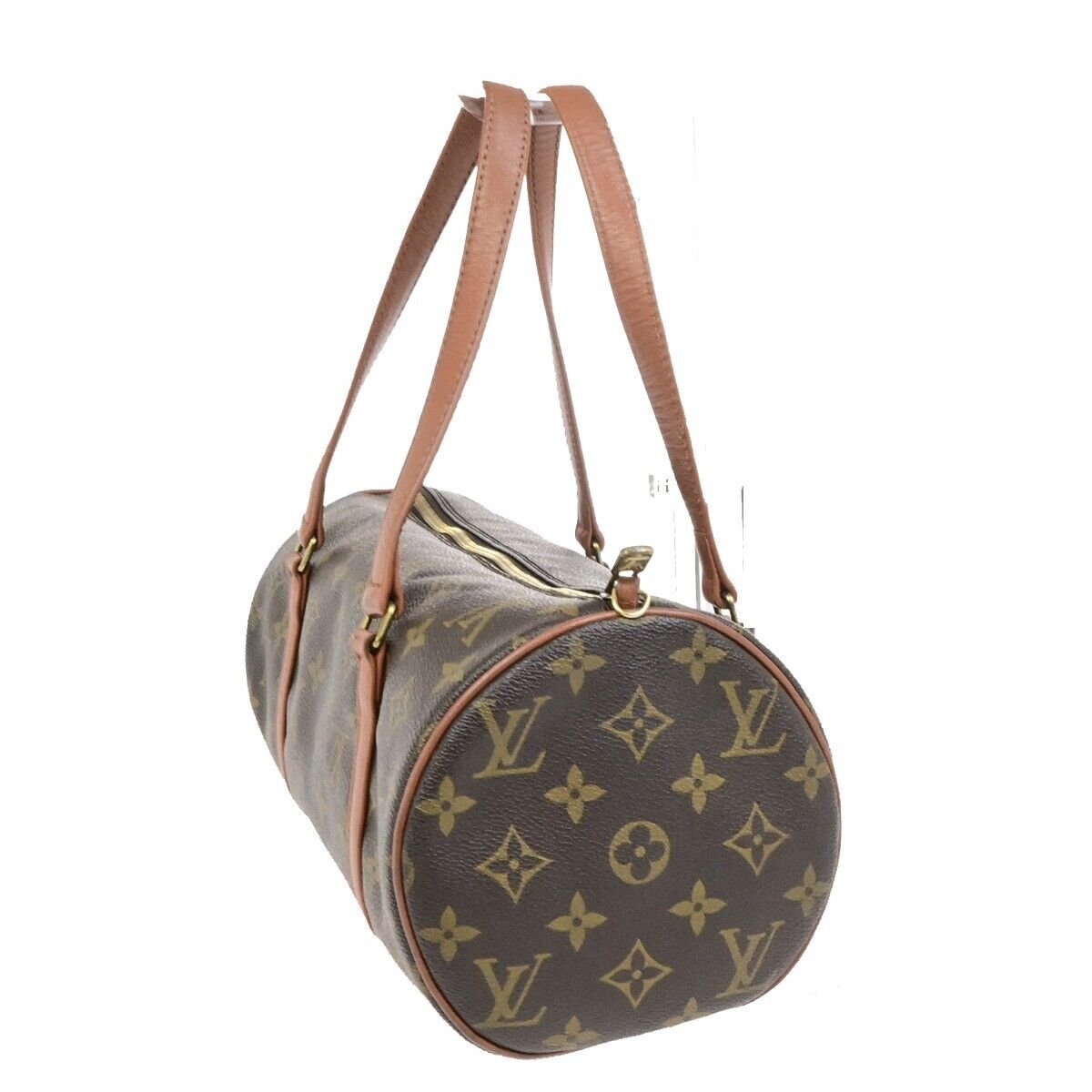 LOUIS VUITTON Logo PAPILLON 30 Hand Bag Monogram Leather Brown M51365 64ED931