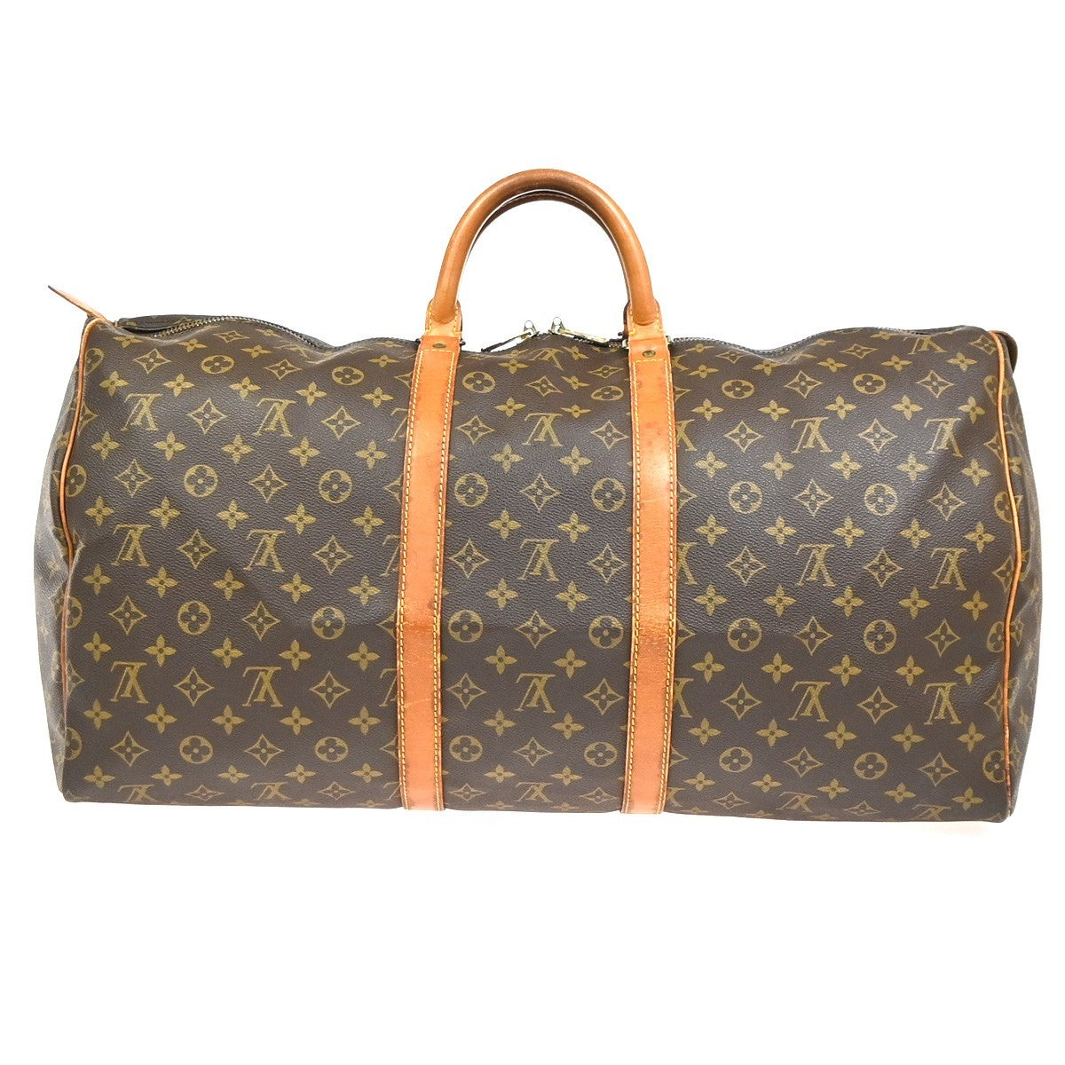 LOUIS VUITTON Keepall 55 Travel Hand Bag Monogram Leather Brown M41424 76YH894