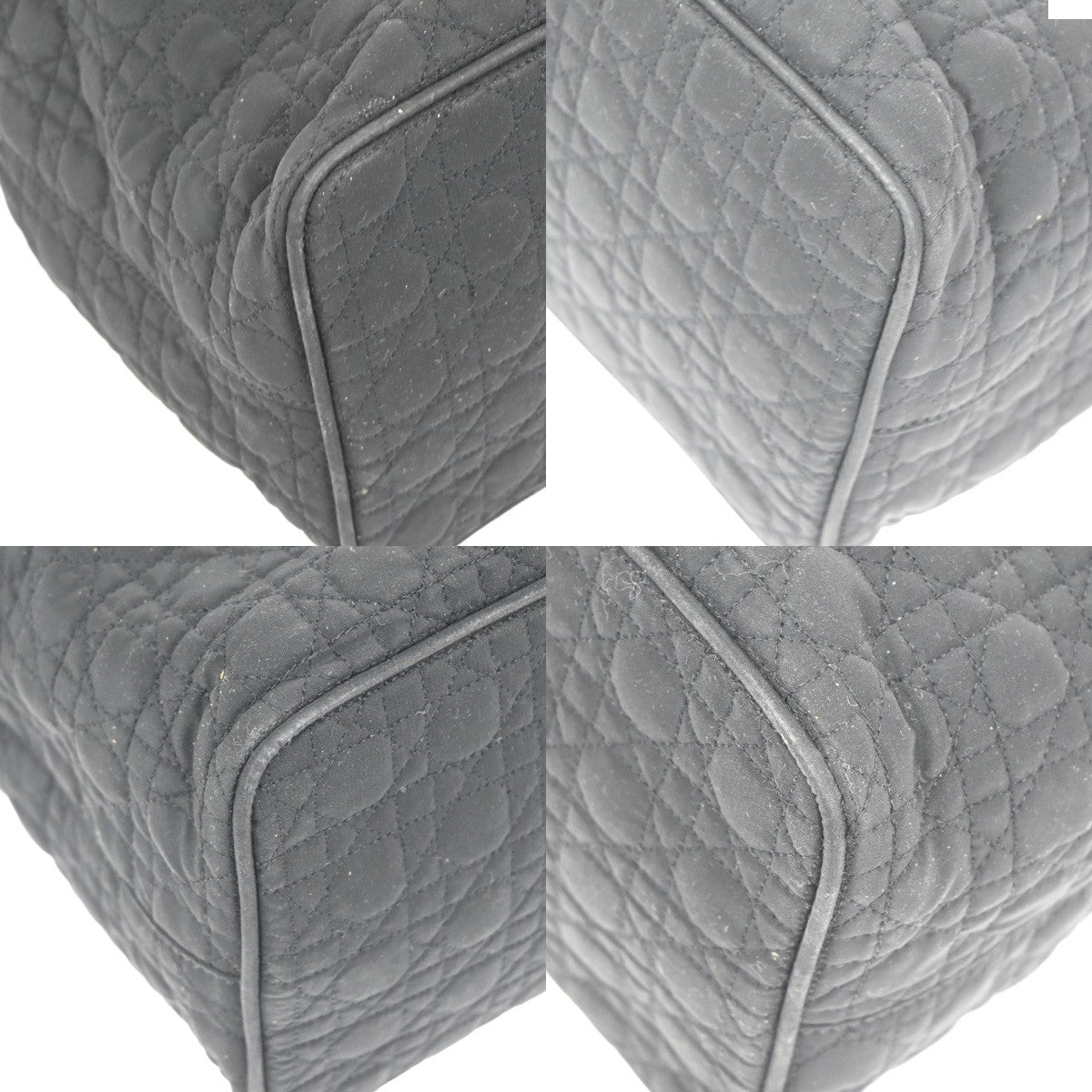 CHRISTIAN DIOR Lady Dior Cannage Hand bag Nylon leather Italy GHW  72KD052