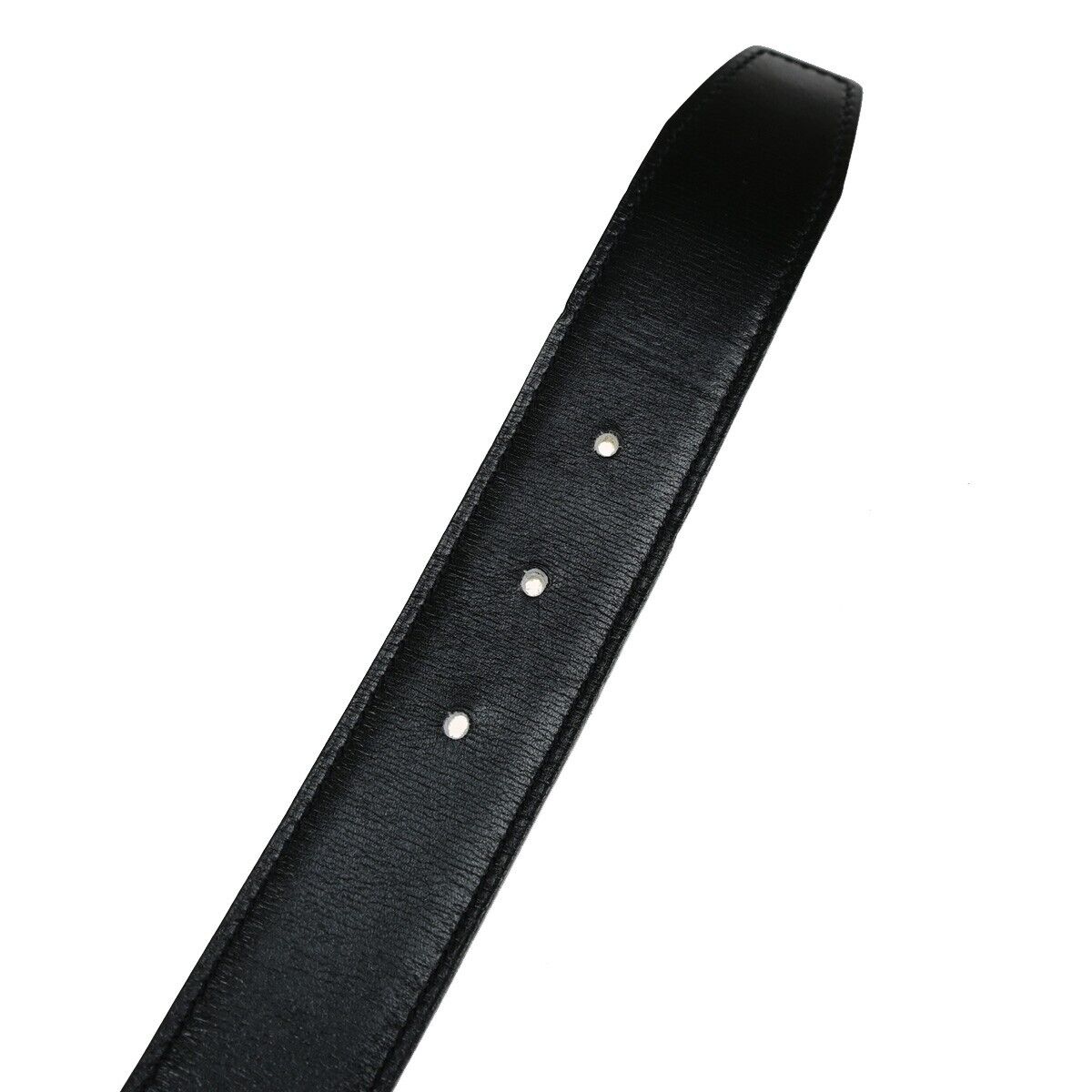 HERMES H Logo Constance Reversible Buckle Belt Leather #68 Black Brown 82RL054