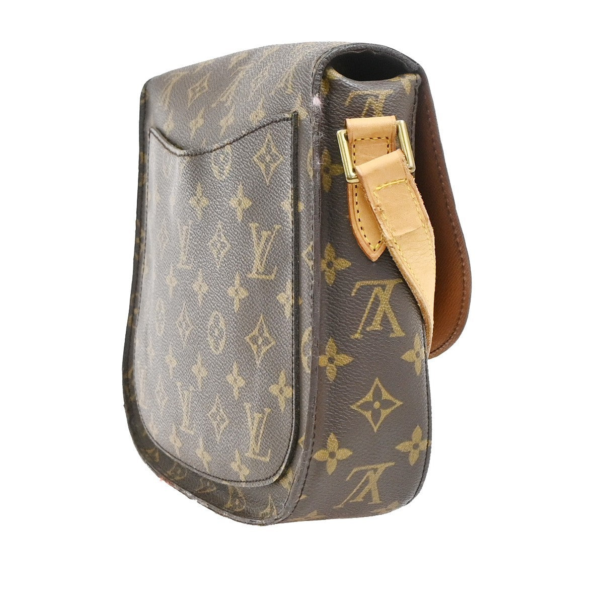 LOUIS VUITTON Saint Cloud GM Shoulder Bag Monogram Leather Brown M51242 35PA073