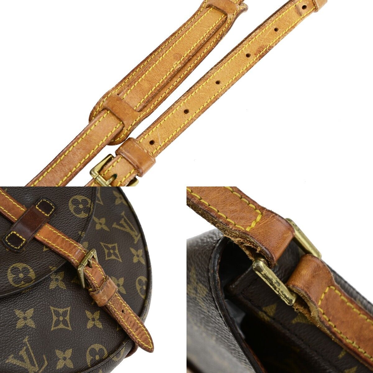 LOUIS VUITTONI Chantilly MM Shoulder Bag Monogram Leather Brown M51233 64EB704