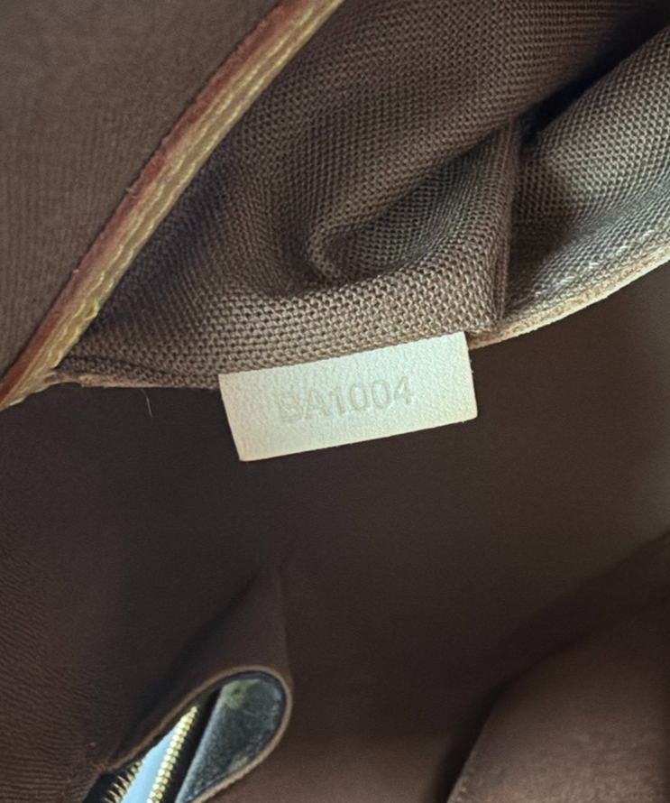 LOUIS VUITTON LV Logo Alma Hand Bag Monogram Leather Brown France M51130 85YJ240