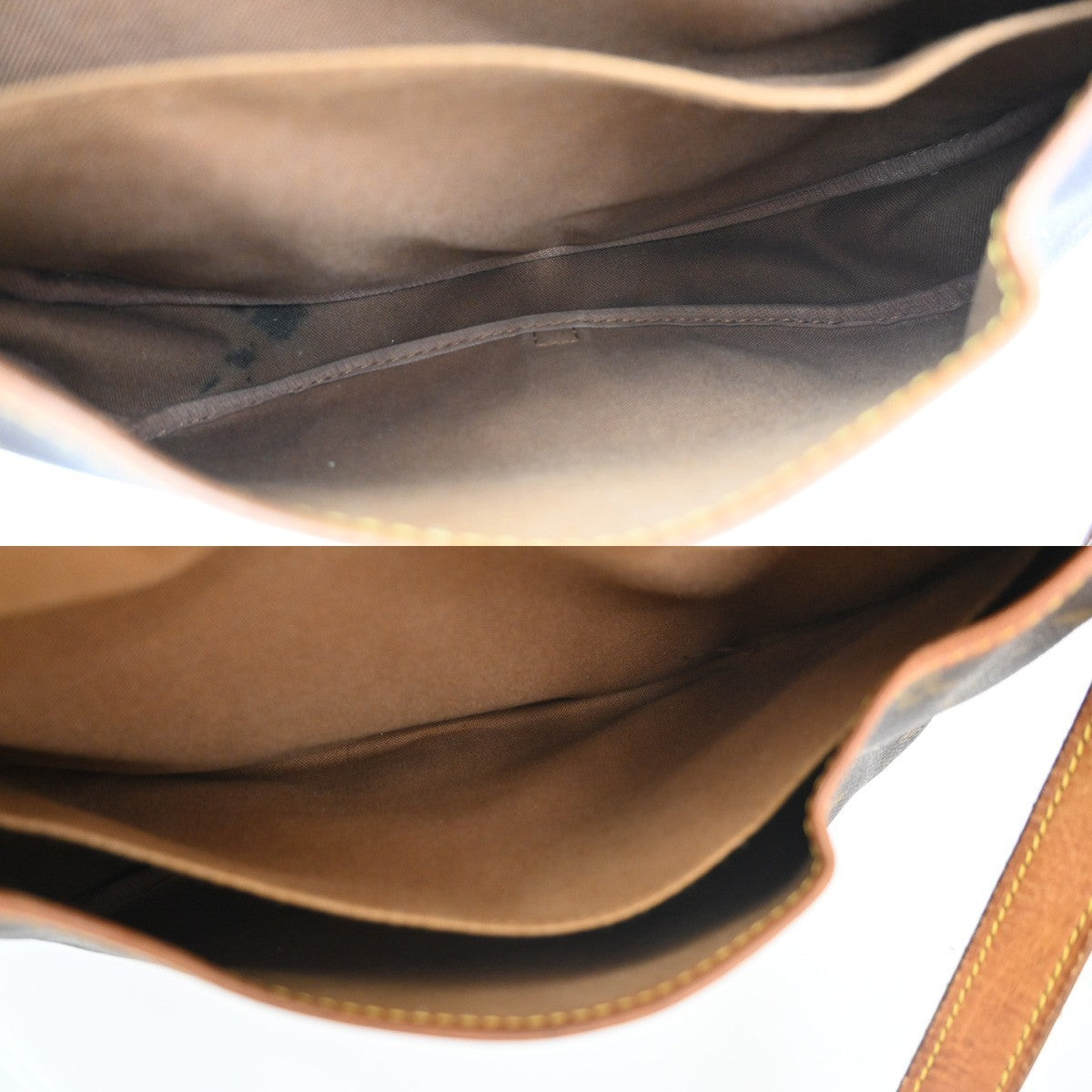 LOUIS VUITTON Logo Saumur 30 Shoulder Bag Monogram Leather Brown M42256 39PA062
