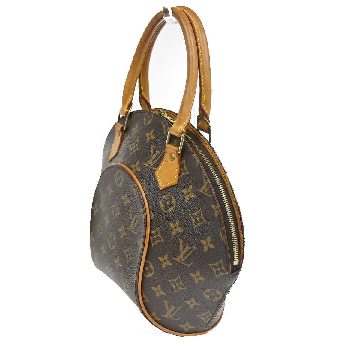 LOUIS VUITTON LV Logo Ellipse PM Hand Bag Monogram Leather Brown M51127 78CA828