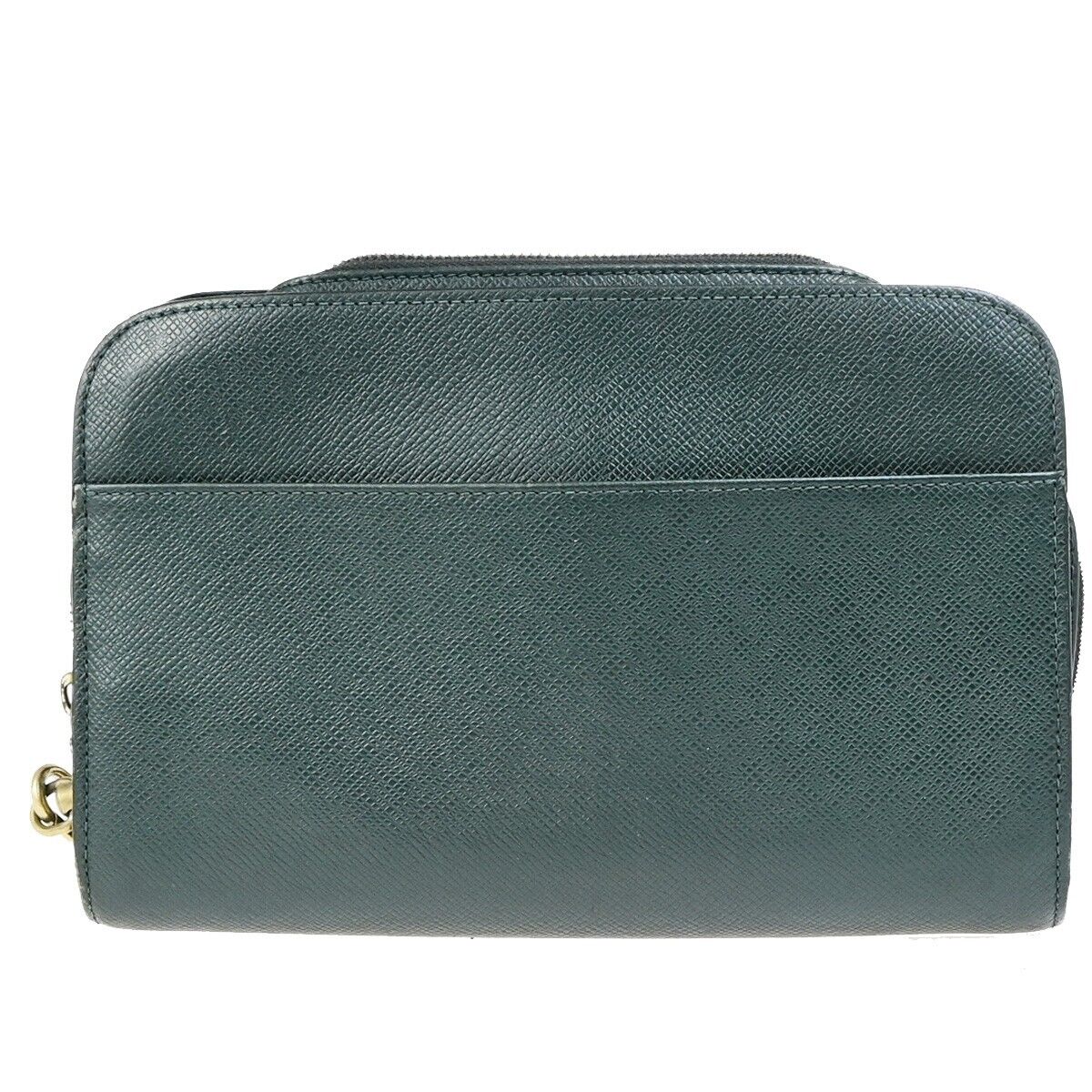 LOUIS VUITTON LV Logo BAIKAL Clutch Hand Bag Taiga Leather Epicea M30184 05EC929