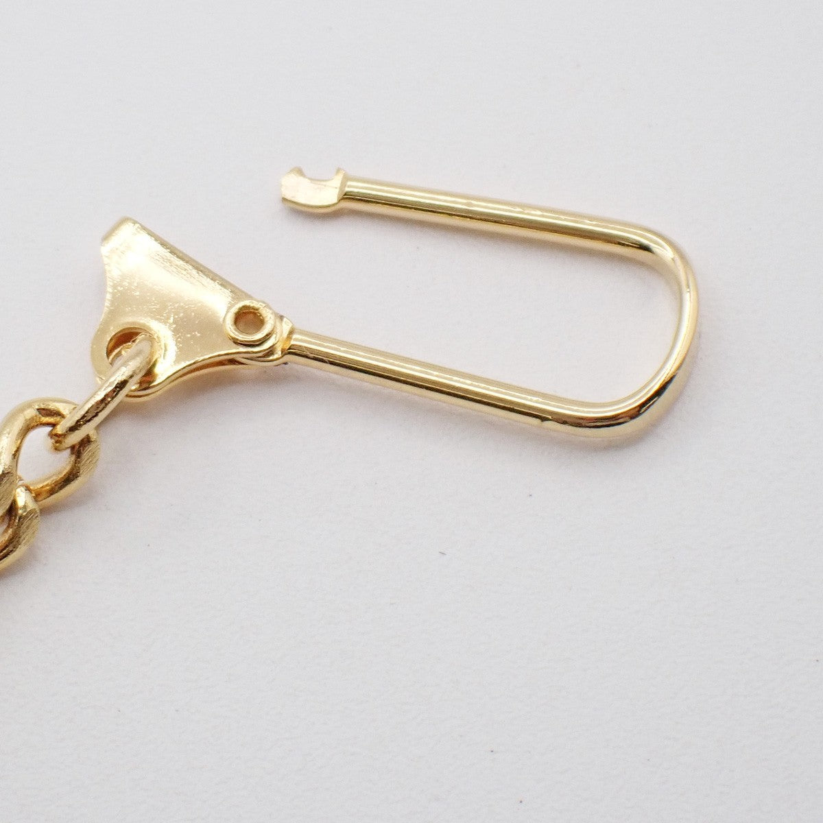 GUCCI Plus Logo Key Holder Bag Charm Key Ring Gold-Plated 08KP065