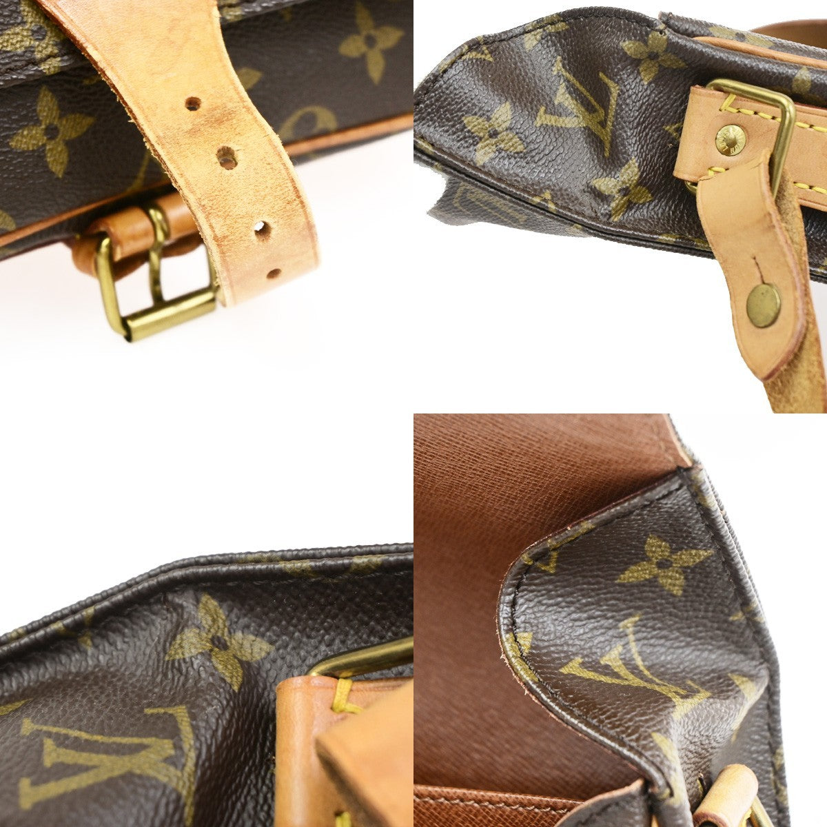 LOUIS VUITTON Cartouchiere MM Shoulder Bag Monogram Leather Brown M51253 83CB039