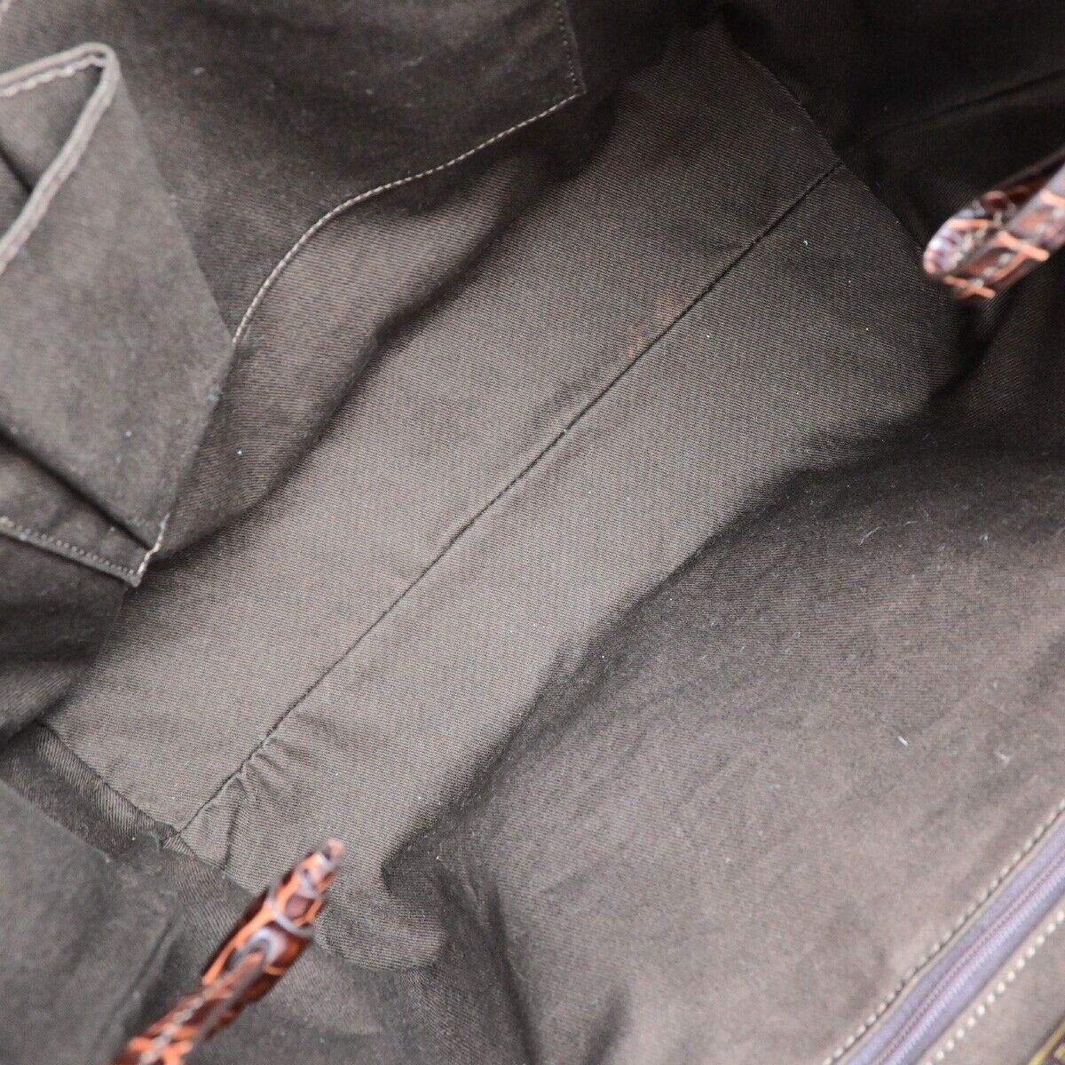 CELINE Logo Macadam Shoulder Tote Bag Suede Embossed Leather Purple SHW 34EC964