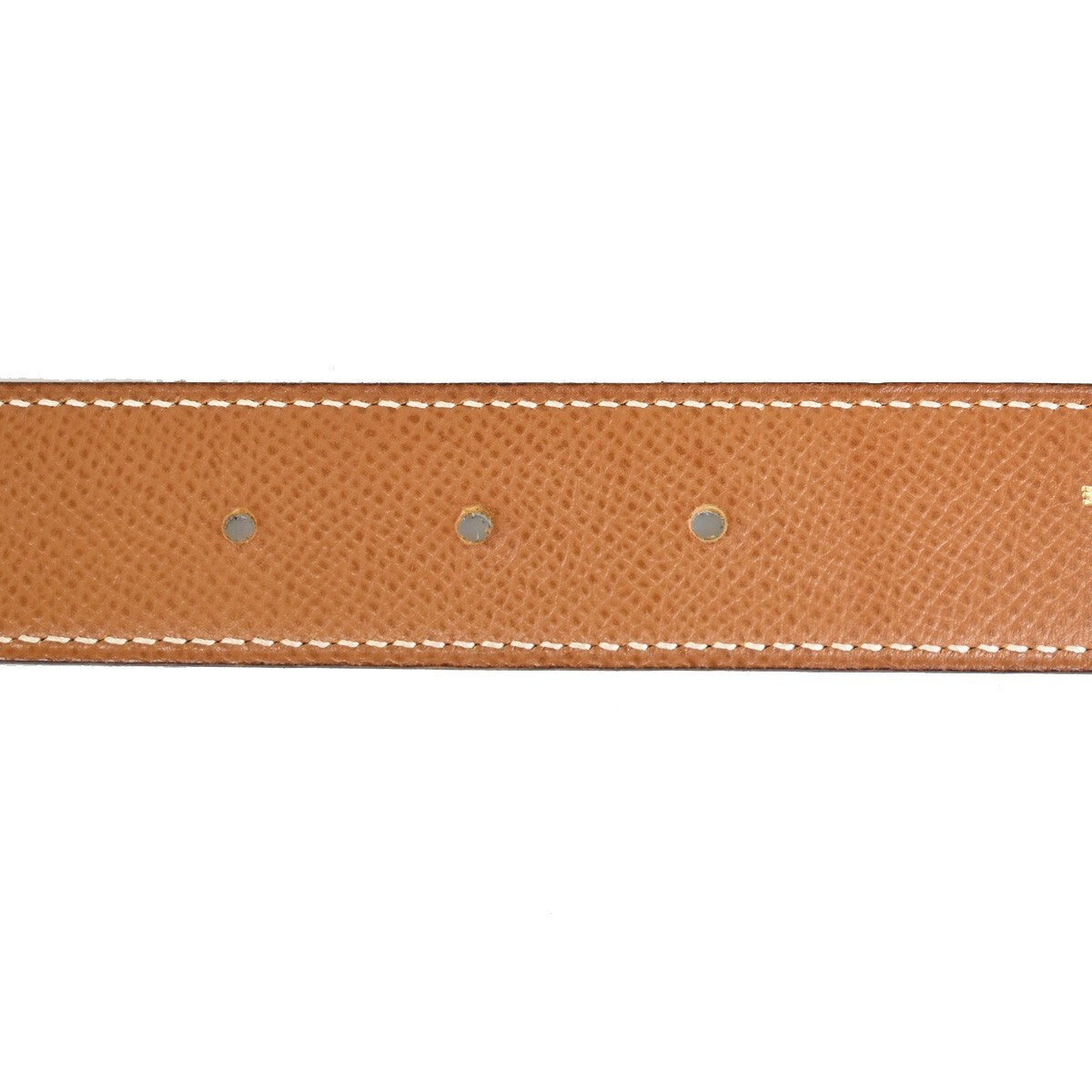 HERMES H Logo Constance Reversible Buckle Belt Leather Black Brown 82RF277