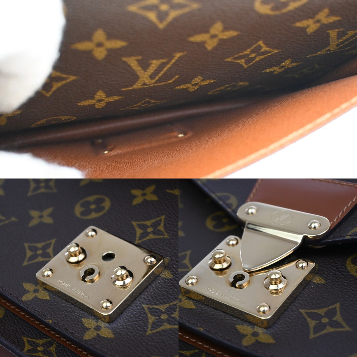 LOUIS VUITTON Monceau 28 2Way Shoulder Hand Bag Monogram Leather M51185 58CA263