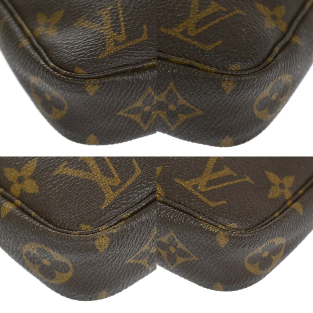 LOUIS VUITTON Pochette Accessoires Hand Bag Monogram Leather BN M51980 13ED392