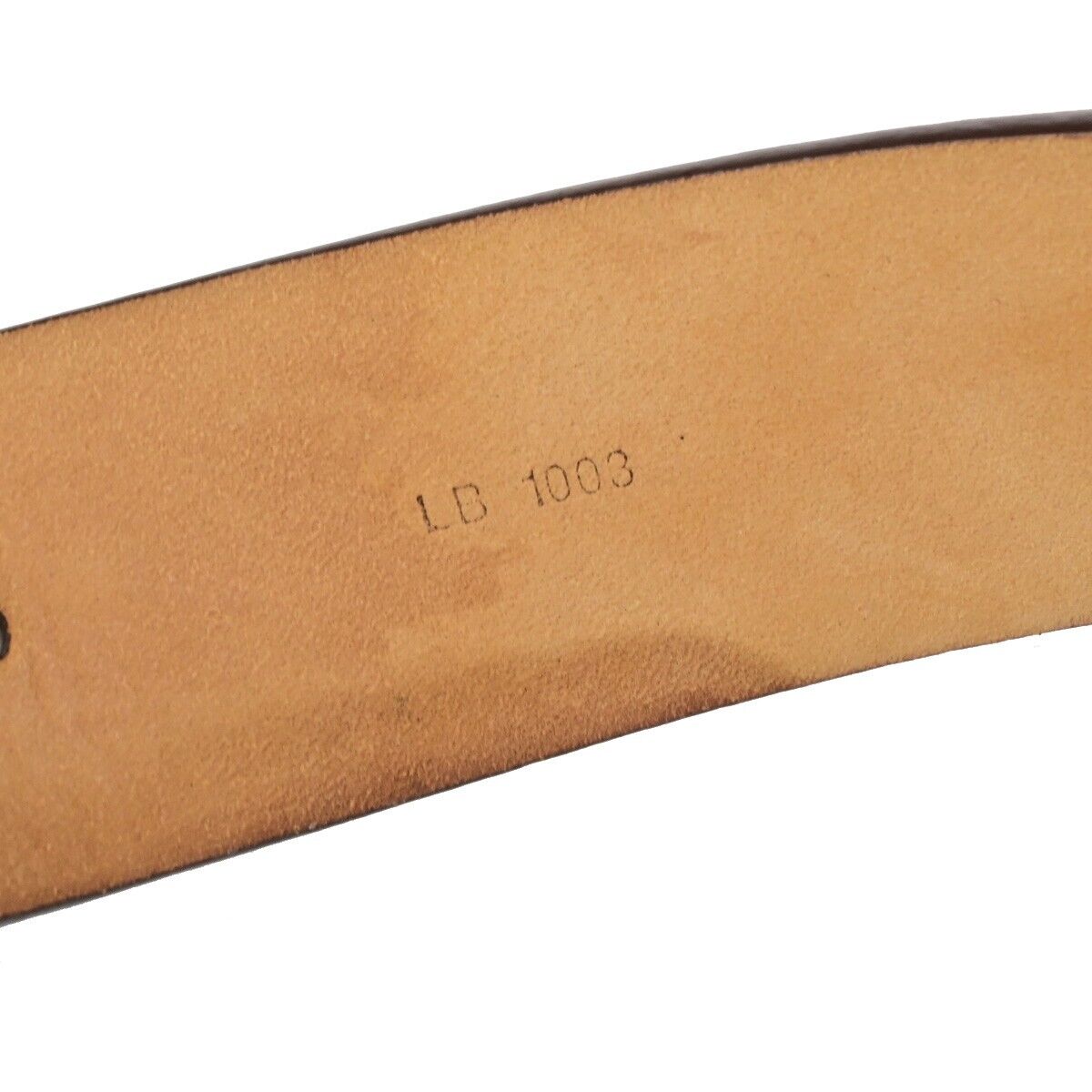 LOUIS VUITTON Ceinture Carre Belt Monogram Leather Brown Silver Spain 63KA460