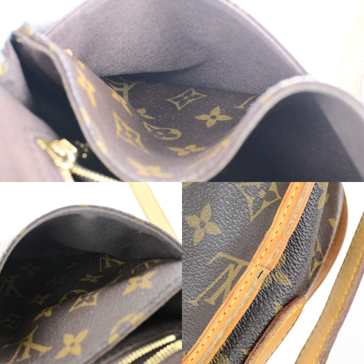 LOUIS VUITTON Menilmontant PM Shoulder Bag Monogram Leather BN M40474 72YG628