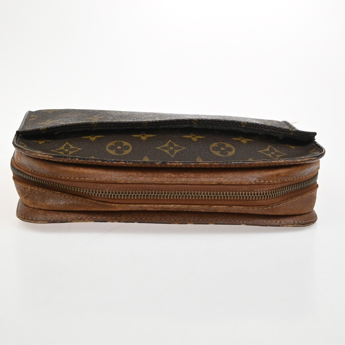 LOUIS VUITTON Orsay Clutch Hand Bag Monogram Leather Brown France M51790 07YJ027