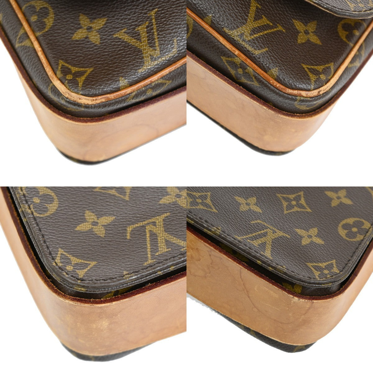 LOUIS VUITTON Cartouchiere GM Shoulder Bag Monogram Leather Brown M51252 83TA350