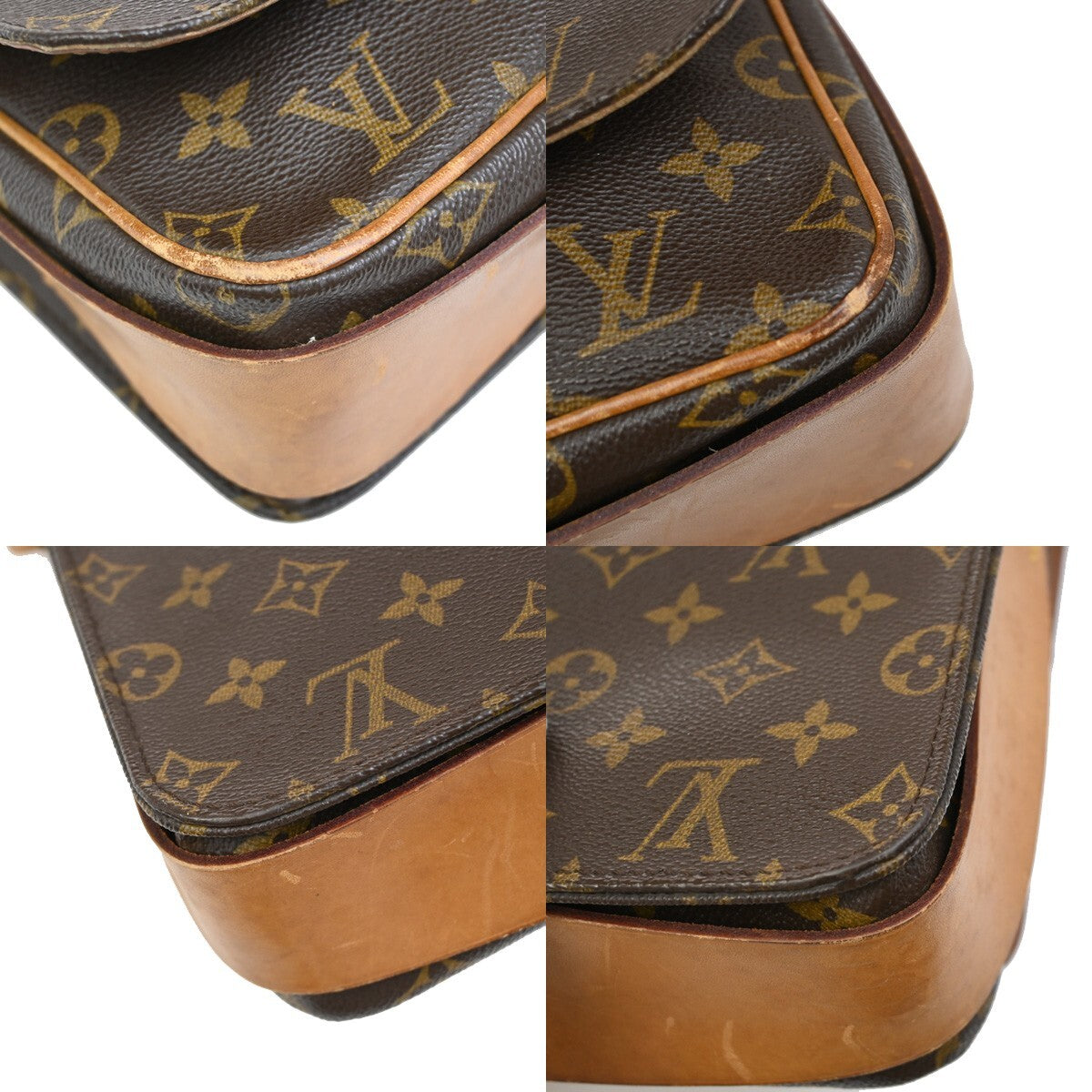 LOUIS VUITTON Cartouchiere GM Shoulder Bag Monogram Leather Brown M51252 34EE251
