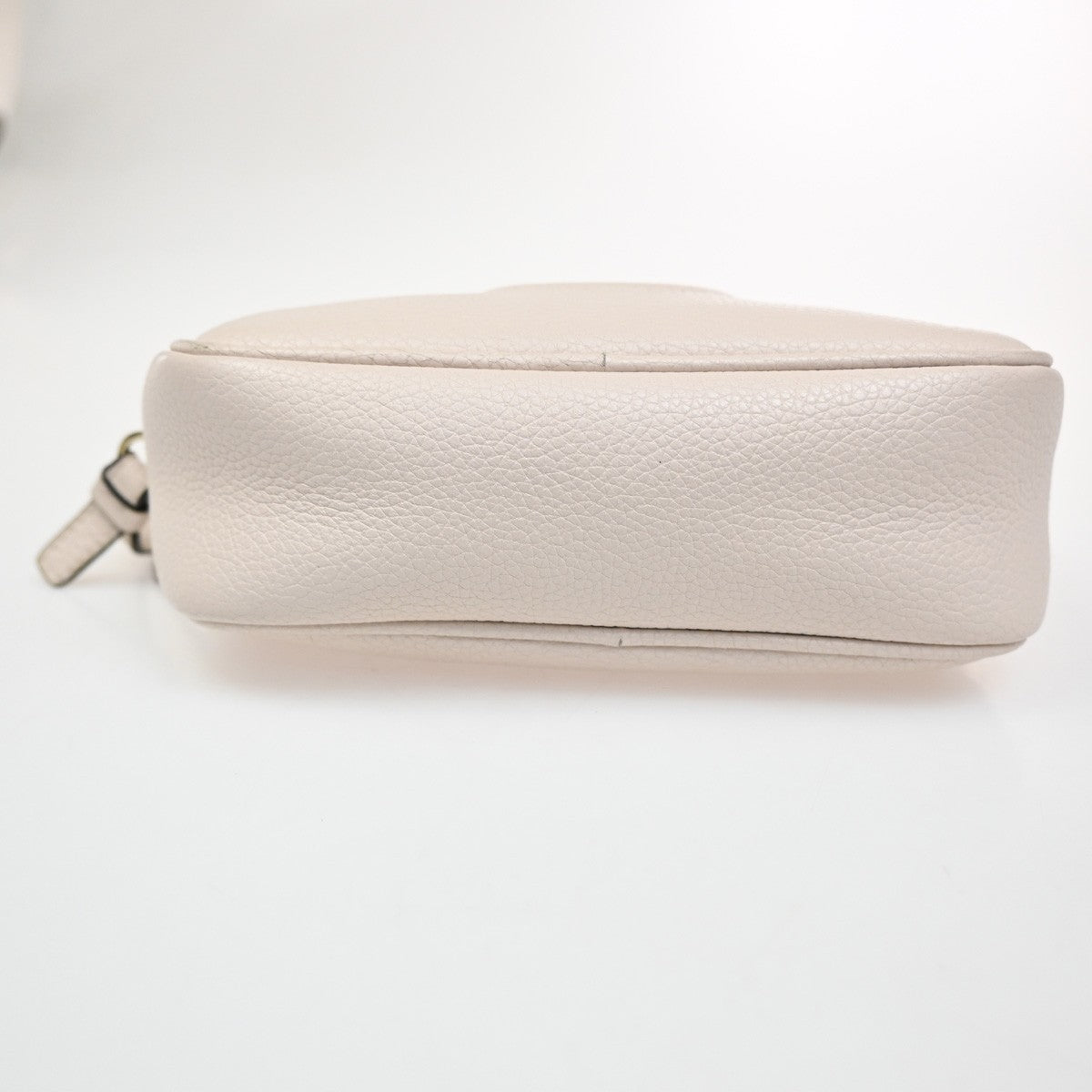SALVATORE FERRAGAMO Logo Gancini Mini Shoulder Bag Leather White GWH 38KC405