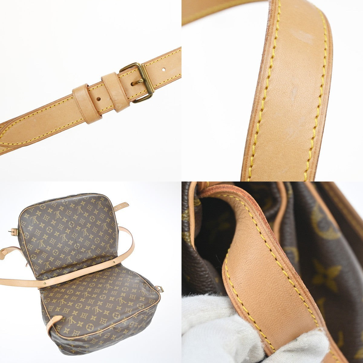 LOUIS VUITTON Saumur 35 Shoulder Bag Monogram Leather BN France M42254 29KD041