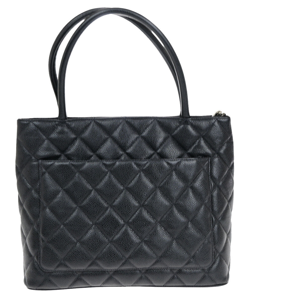 CHANEL CC Medallion Matelasse Shoulder Bag Caviar Skin Leather BK SHW 678RJ970