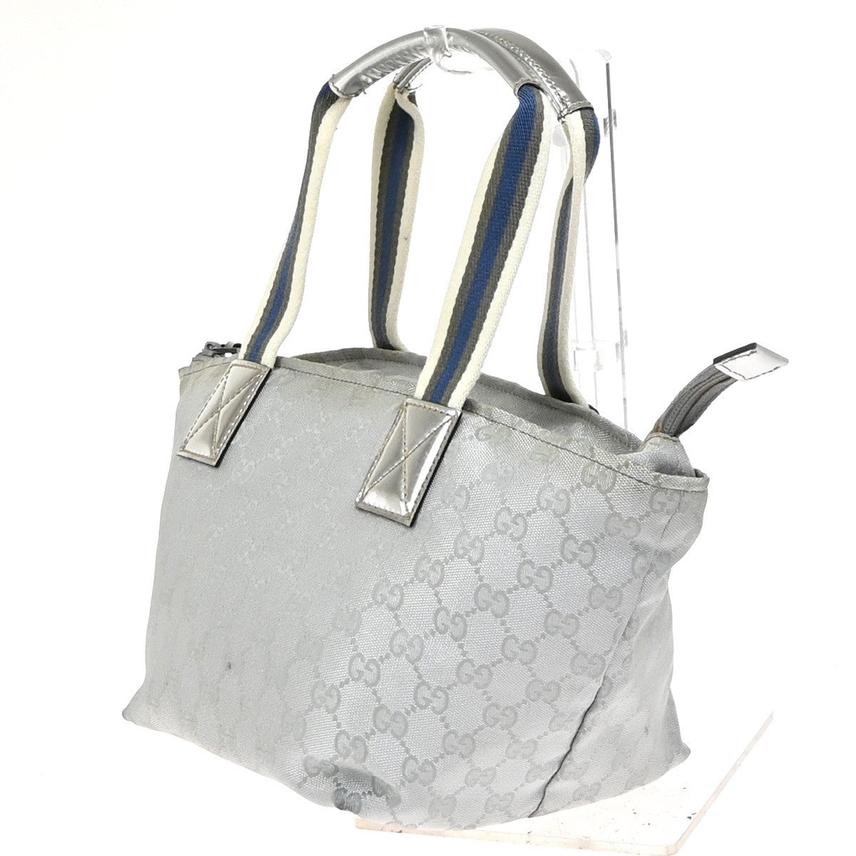 GUCCI Sherry GG Pattern Shoulder Hand Bag Canvas Patent Leather SR SHW 38YH961