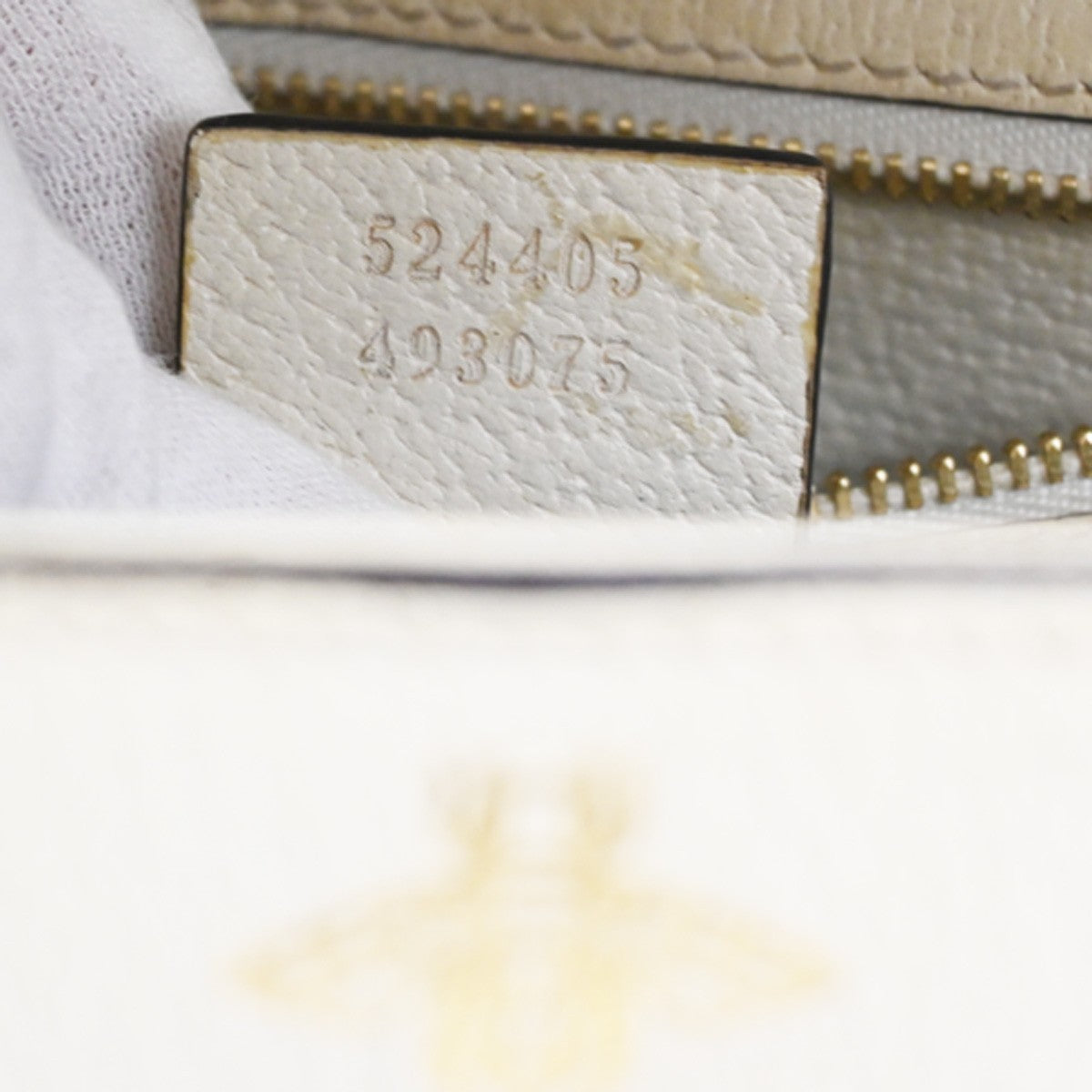 GUCCI Logo Bee Star Print Sylvie Shoulder Bag Leather Web Ribbon Ivory 71YJ087