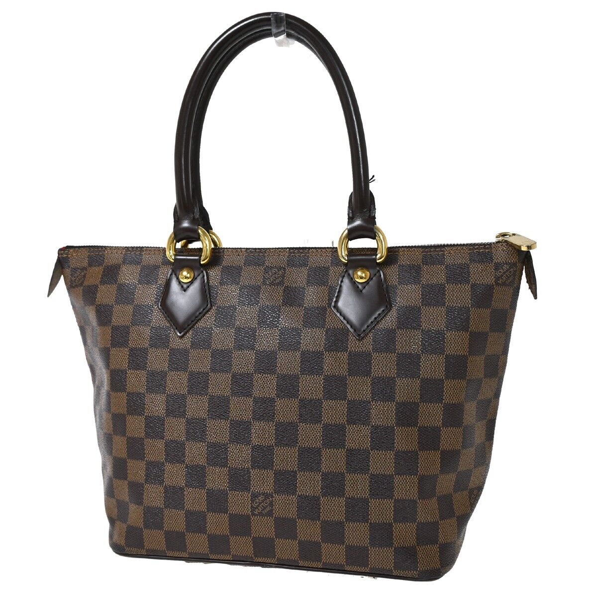LOUIS VUITTON Saleya PM Damier Ebene Canvas Tote Handbag Brown N51183 14SH175