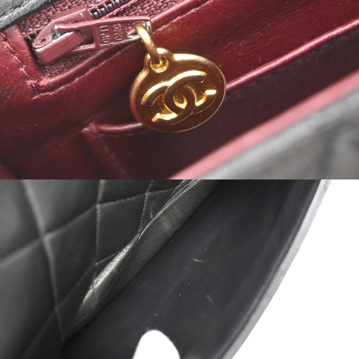 CHANEL CC Matelasse 25 Shoulder Bag Leather Black Vintage 359RP170