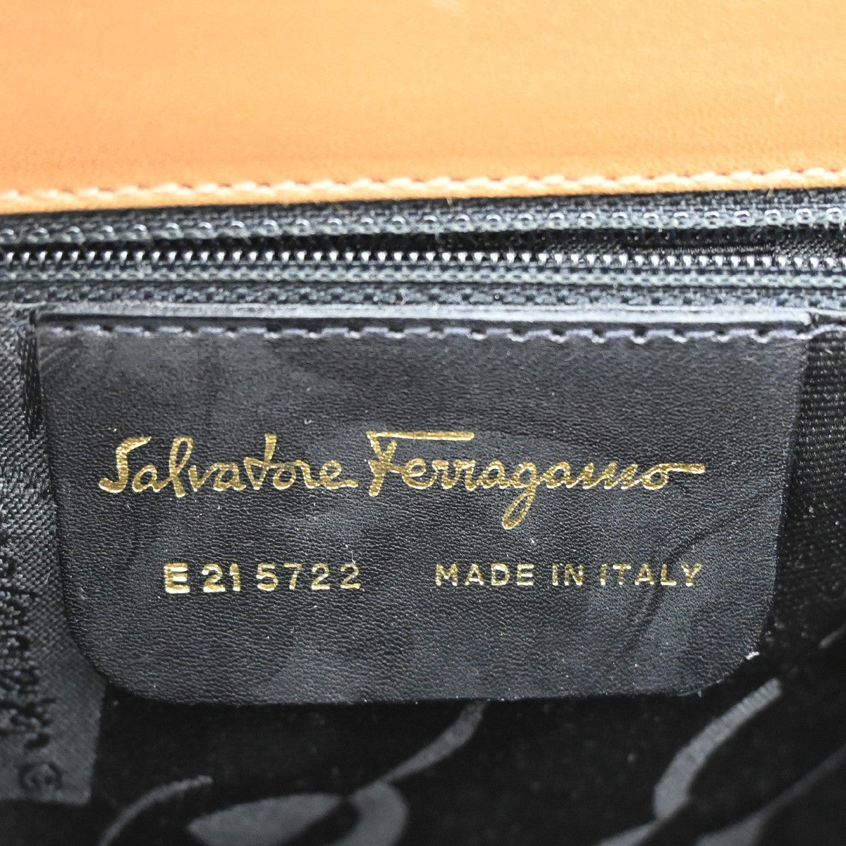 SALVATORE FERRAGAMO Logo Gancini 2Way Shoulder Bag Leather Brown GHW 04CA366