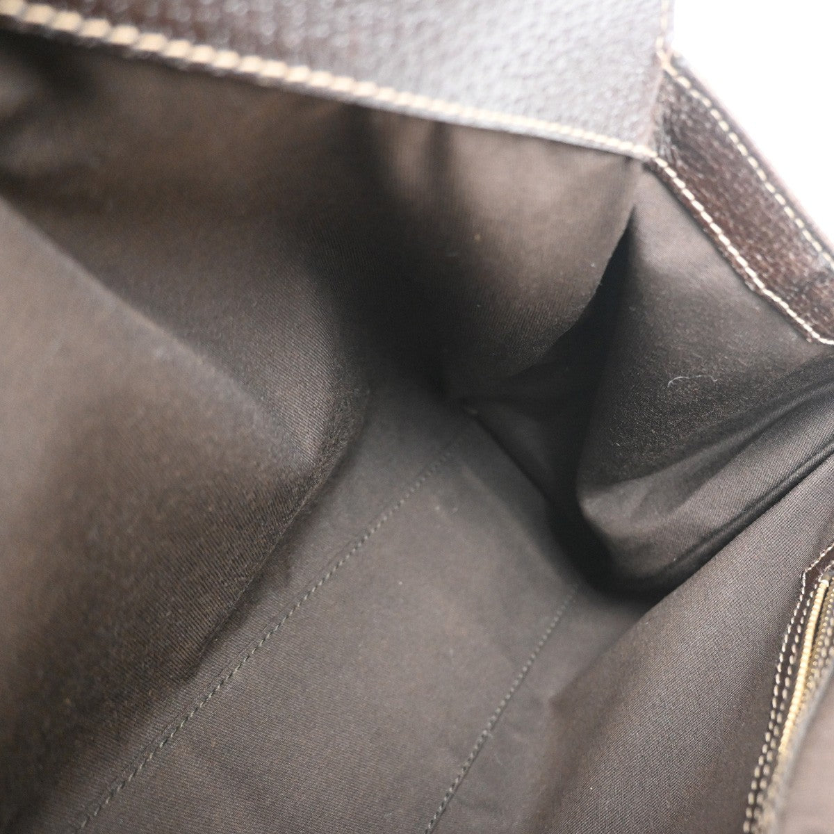GUCCI Logo GG Pattern Shoulder Bag Canvas Leather Brown GHW Italy 76YH745