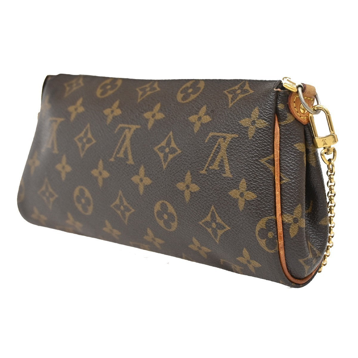 LOUIS VUITTON Logo Eva Chain Shoulder Bag Monogram Leather Brown M95567 16KP046