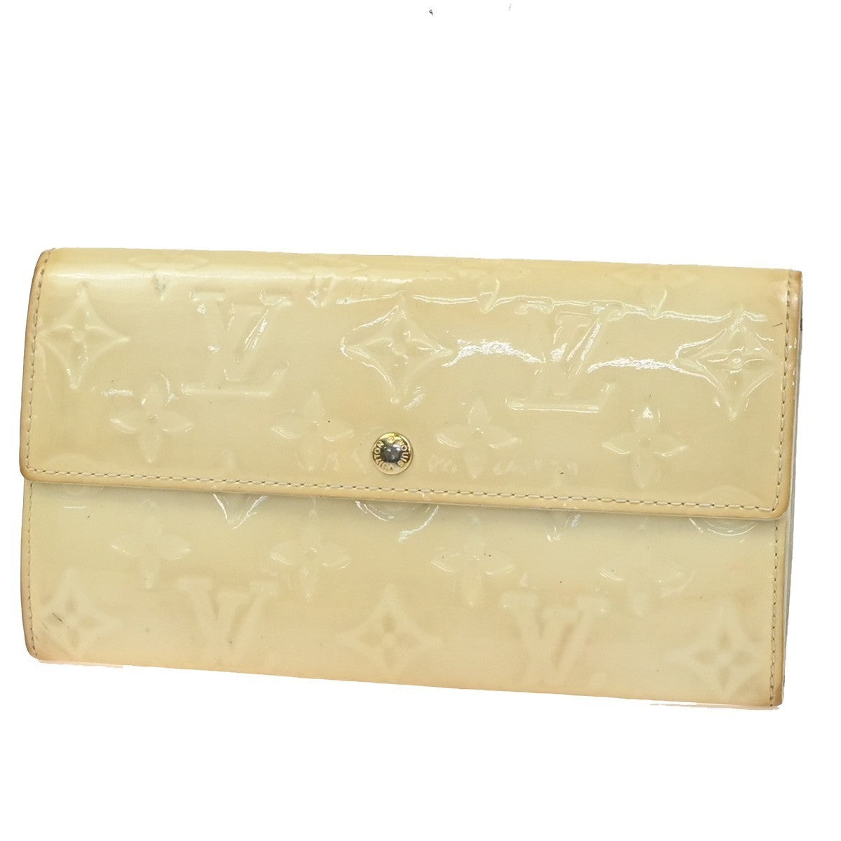 LOUIS VUITTON Portefeuille Sarah Wallet Monogram Vernis Pearl M91971 65KC628