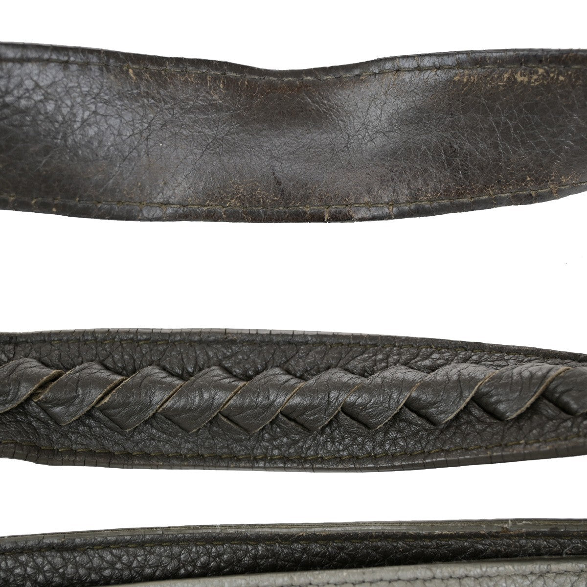 BOTTEGA VENETA Logo Hobo Shoulder Hand Bag Leather Gray Italy 31EC688