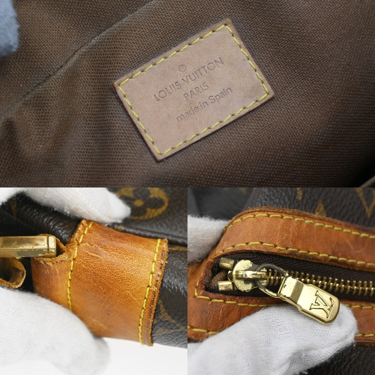 LOUIS VUITTON Sac Bosphore 2way Hand Bag Monogram Leather Brown M40043 66EF788