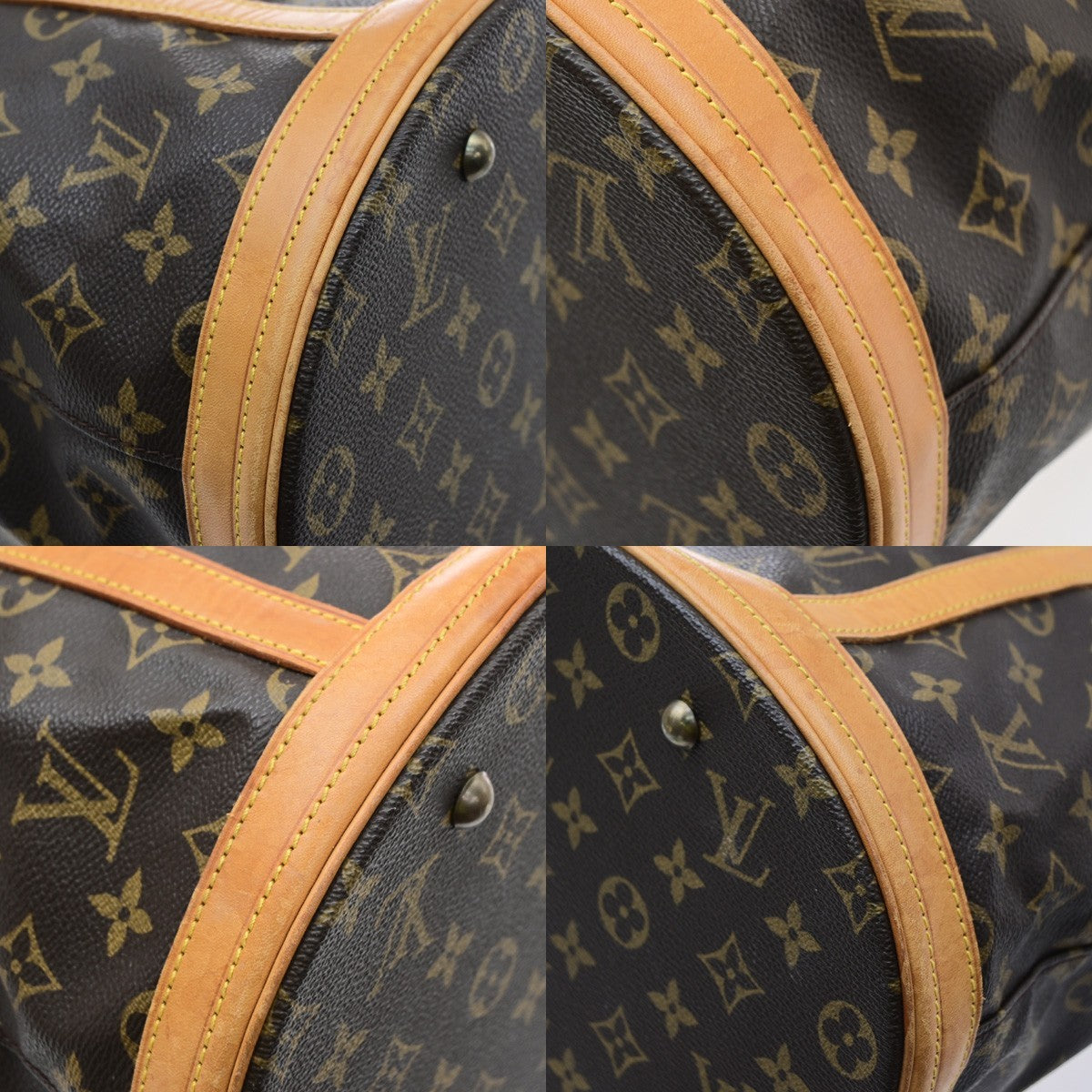 1OUIS VUITTON BUCKET GM Shoulder Tote Bag Monogram Leather Brown M42236 33SA172