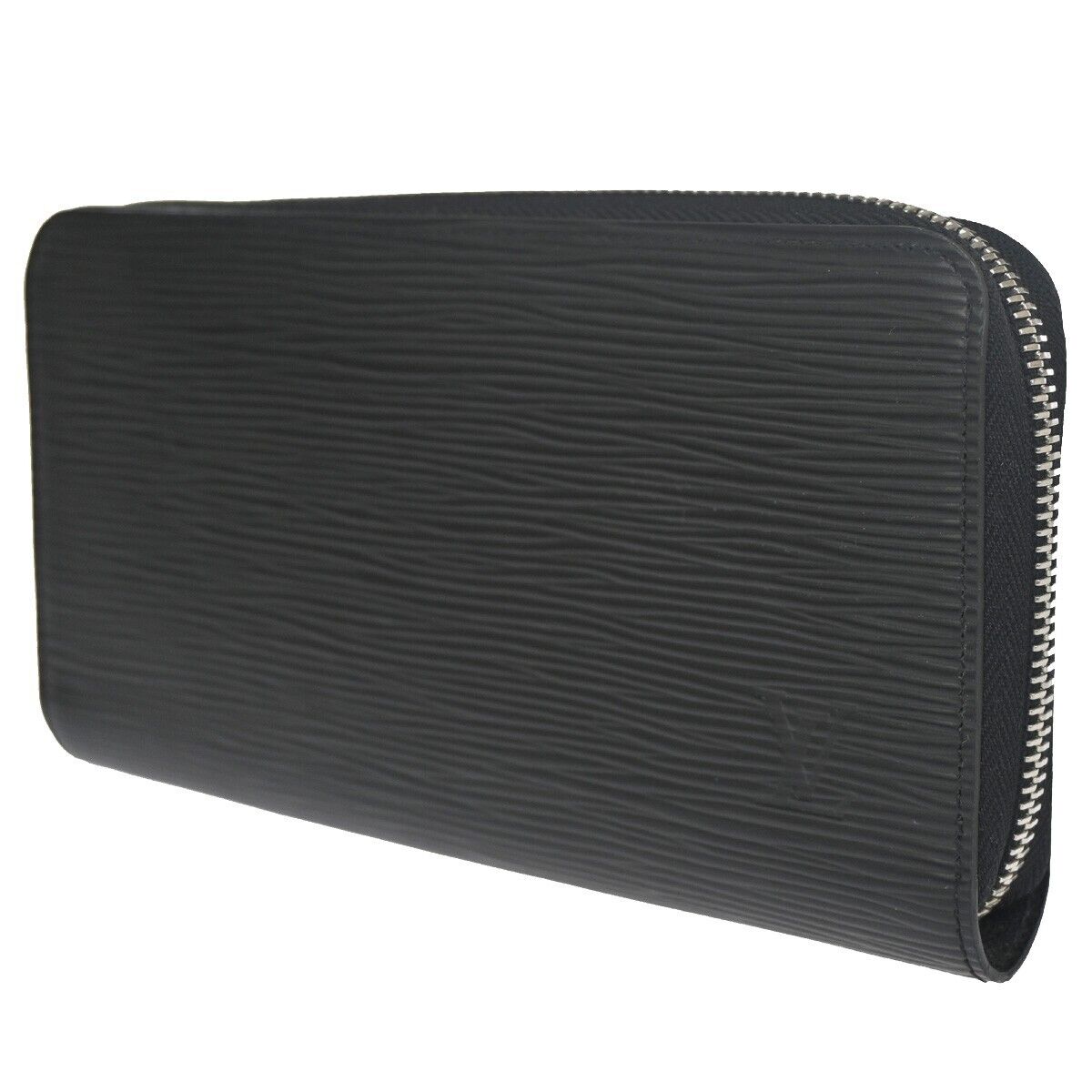LOUIS VUITTON LV Logo Long Zippy Wallet Purse Epi Leather Black France 70GA629
