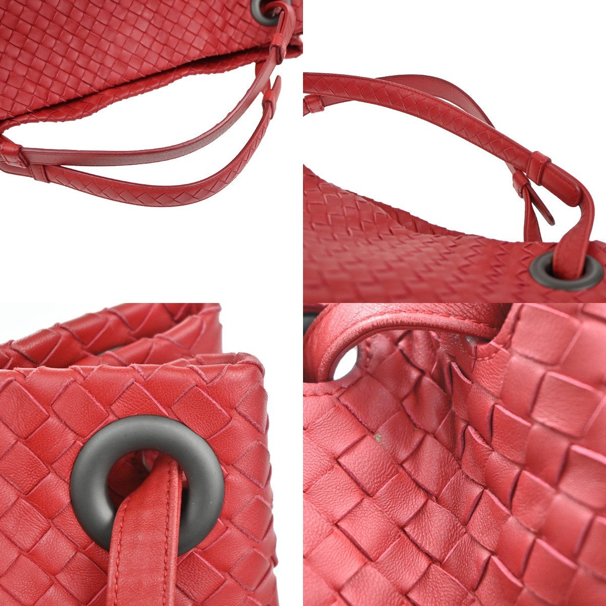 BOTTEGA VENETA Intrecciato Garda Shoulder Bag Leather Red  Italy 179320 94RL600